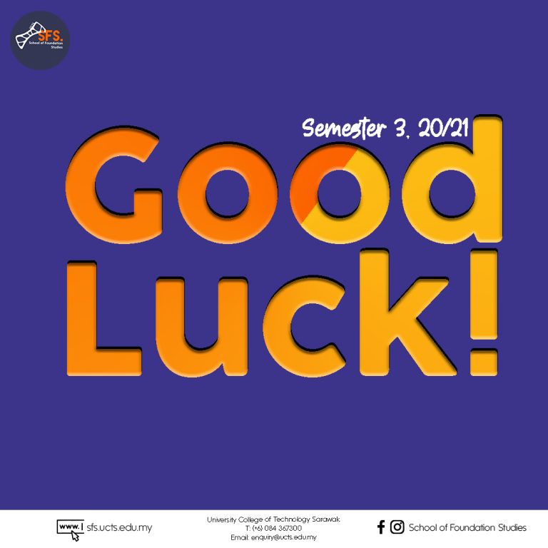 Read more about the article Good Luck in Online Exams, Sem 3.20/21