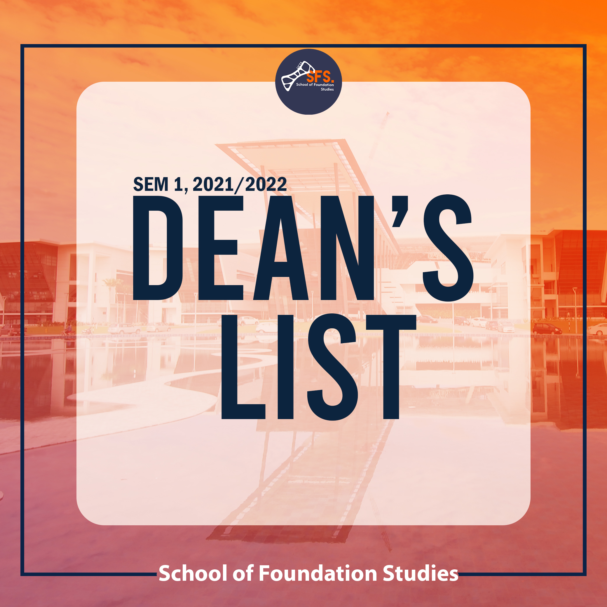 Read more about the article Dean’s List Award for Semester 1, 2021/22